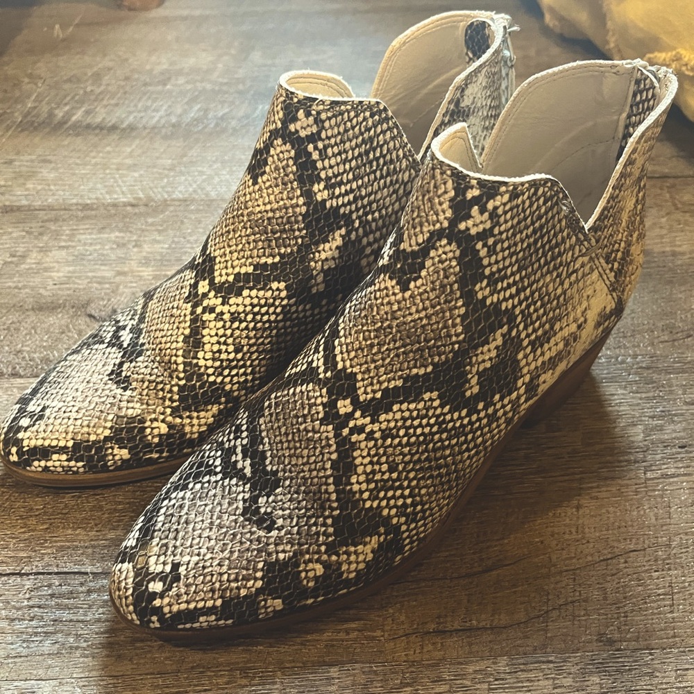 Dolce Vita Faux Snake Skin Booties